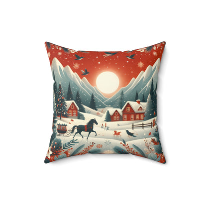 Winter Nature Spun Polyester Pillow