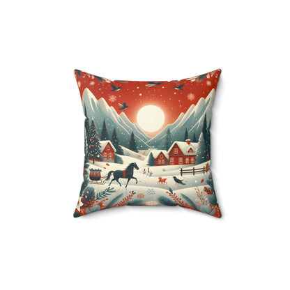 Winter Nature Spun Polyester Pillow