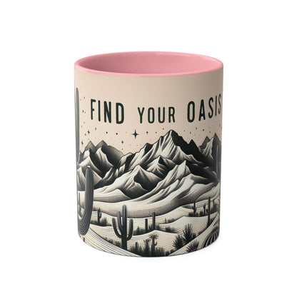 Mug - Desert Scene Cacti Find Your Oasis 11oz