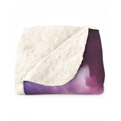 Sherpa Fleece Blanket - Cosmic Nebula Space Design