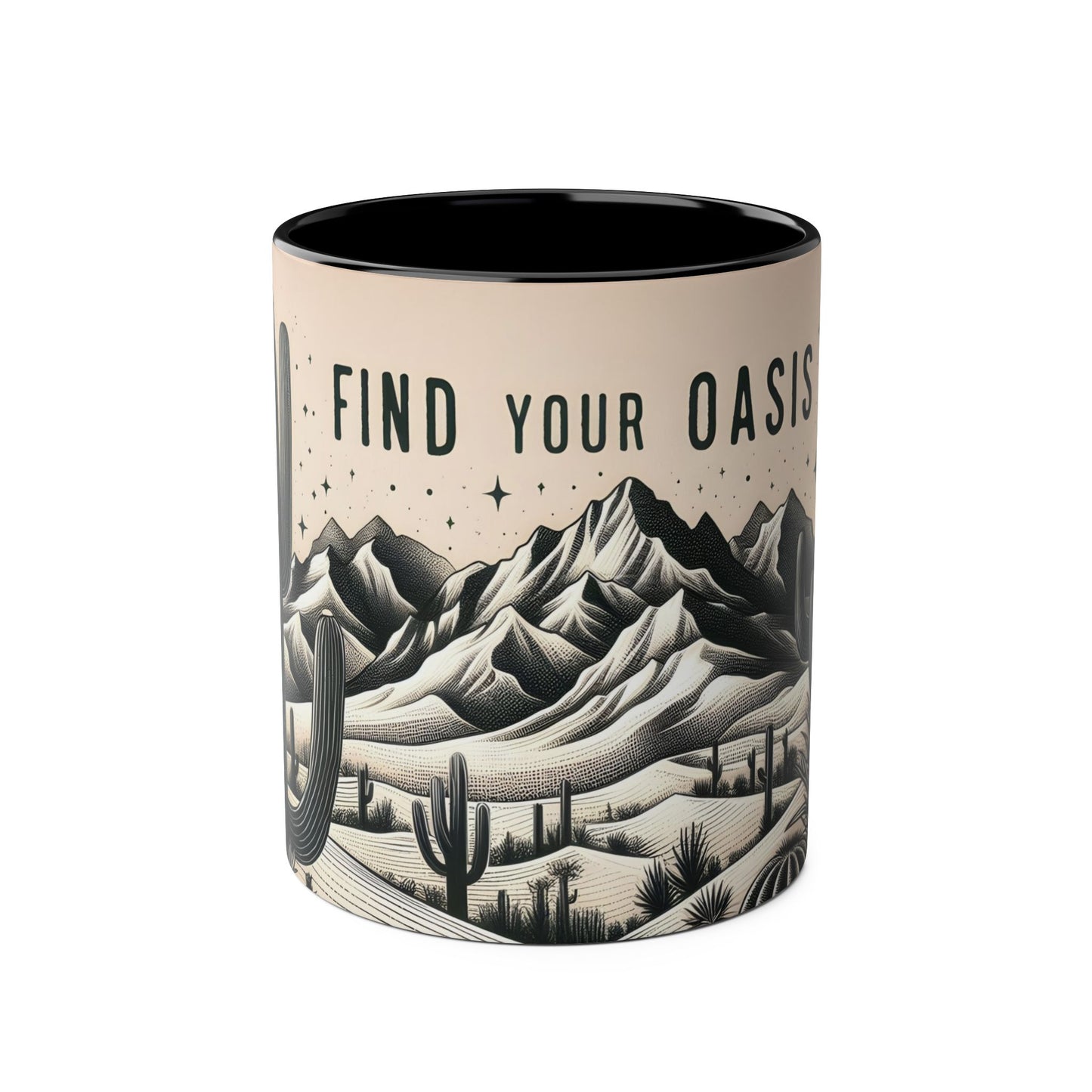 Mug - Desert Scene Cacti Find Your Oasis 11oz