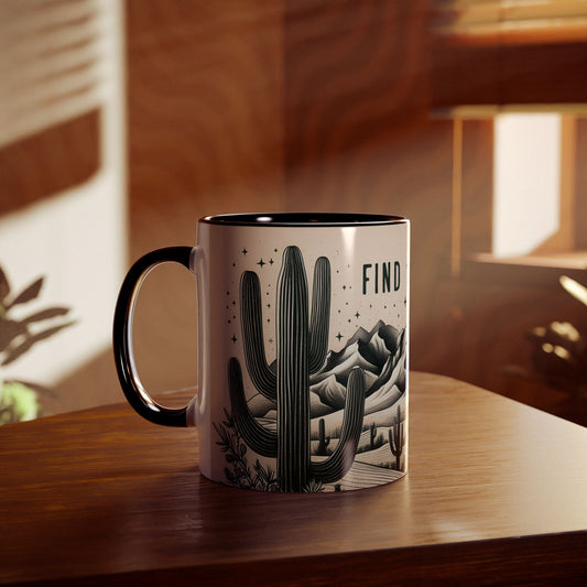 Mug - Desert Scene Cacti Find Your Oasis 11oz