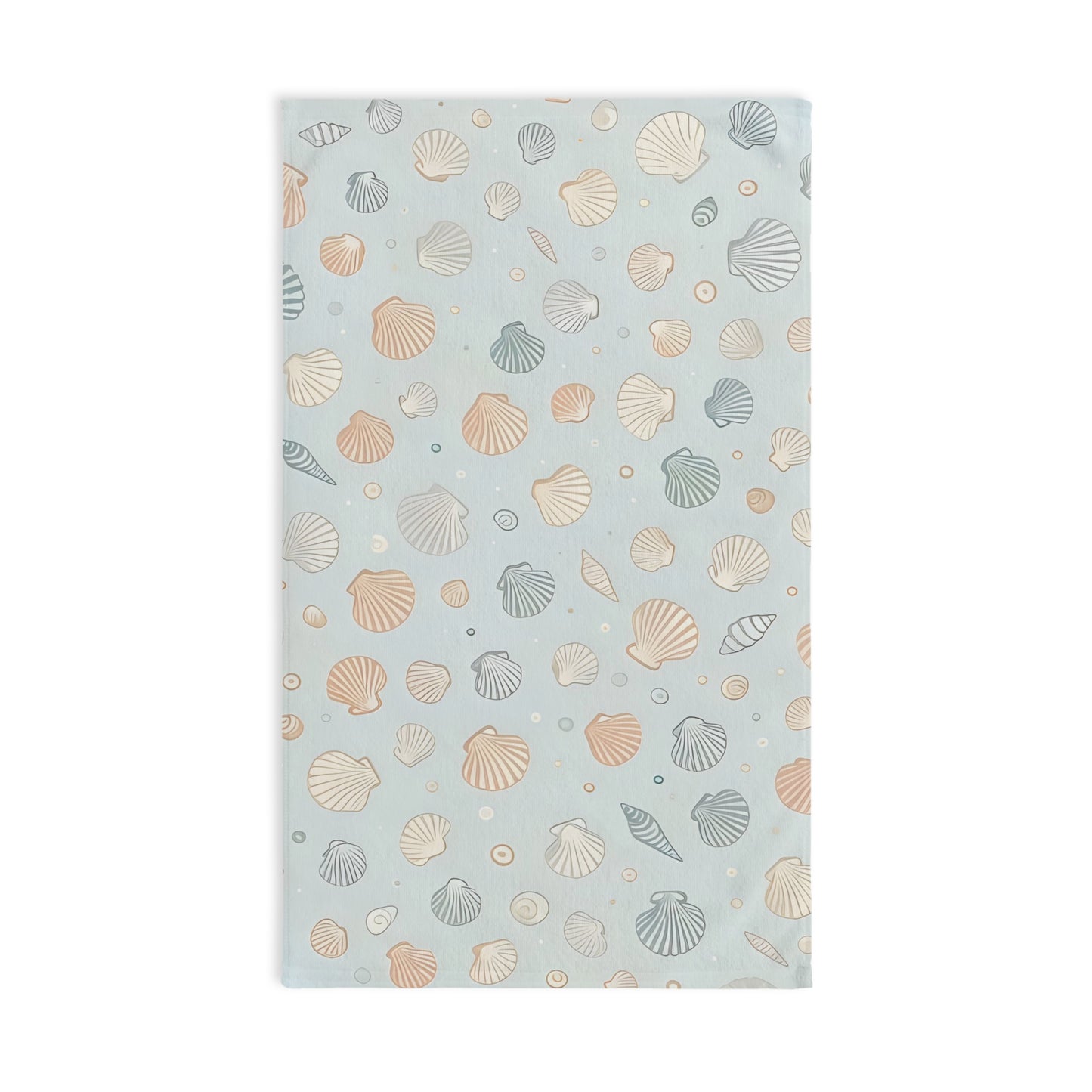 Hand Towel Seashell Delicate Pattern in Soft Neutrals and Pastels