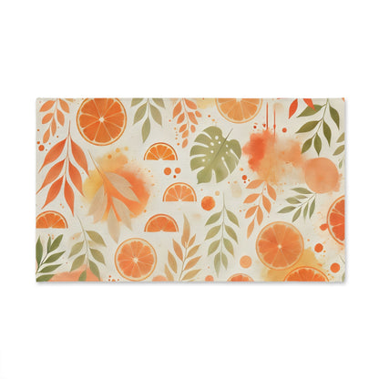 Hand Towel - Citrus Summer Orange Abstract Design