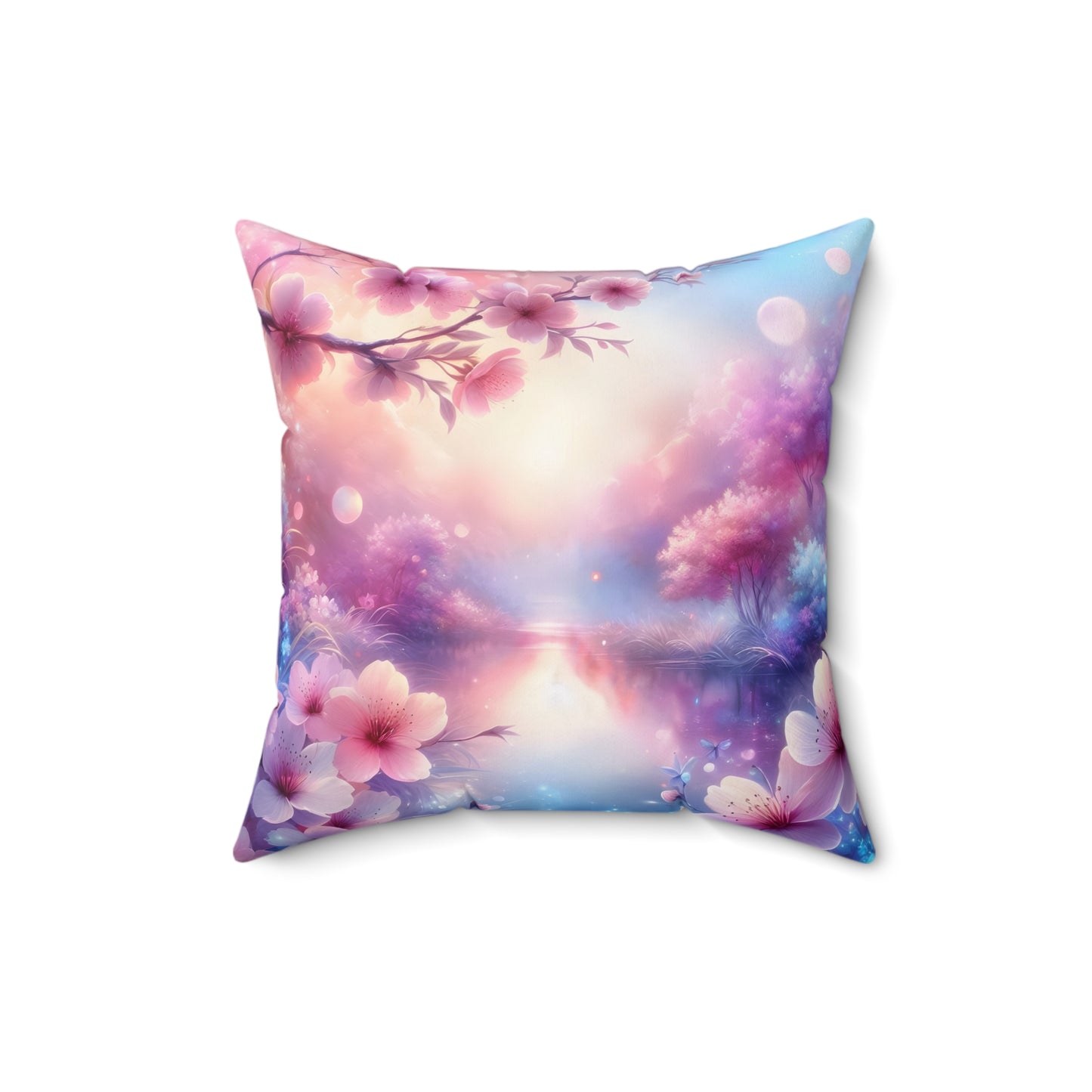 Square Pillow - Dreamy Sakura Blossoms Design