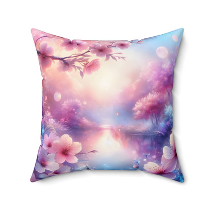 Square Pillow - Dreamy Sakura Blossoms Design