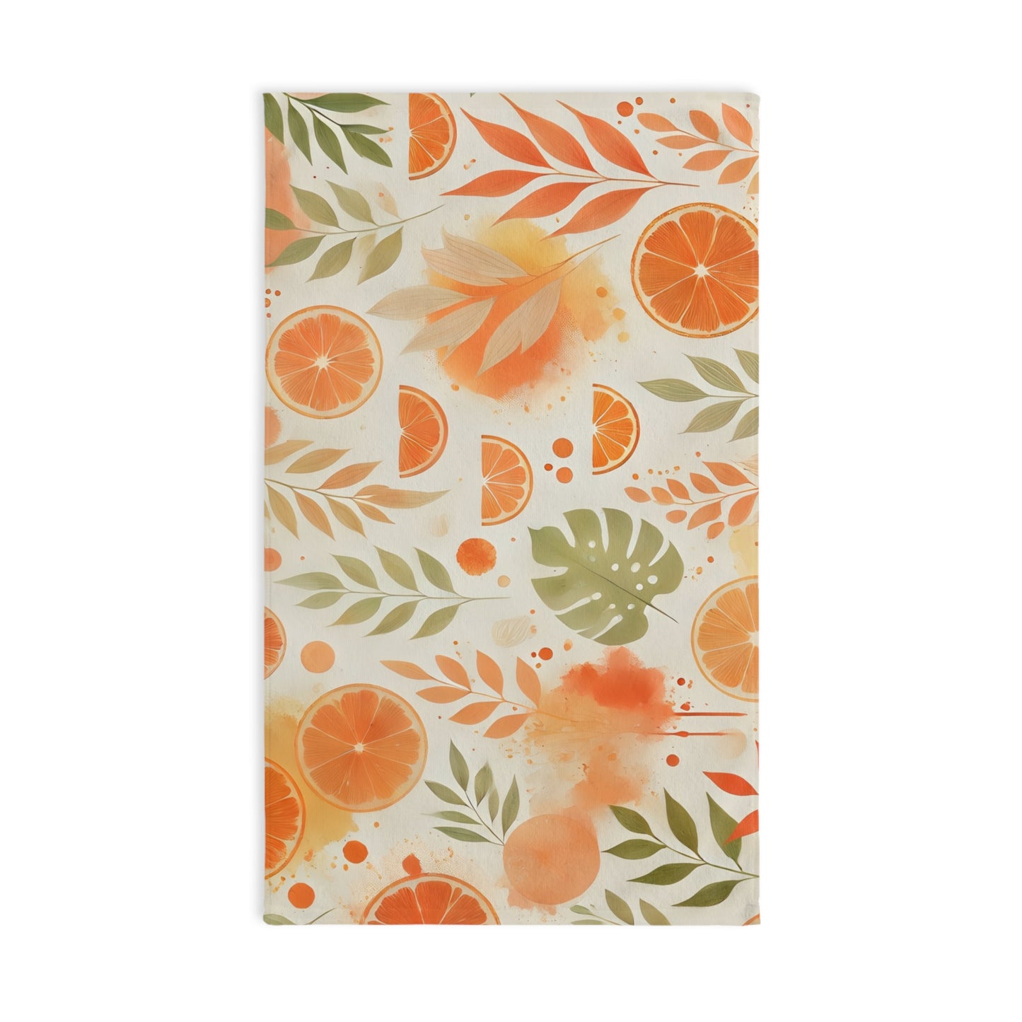 Hand Towel - Citrus Summer Orange Abstract Design