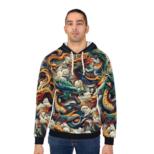 Dragon Tapestry Unisex Hoodie with All Over Print Design