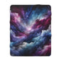 Sherpa Fleece Blanket - Cosmic Nebula Space Design