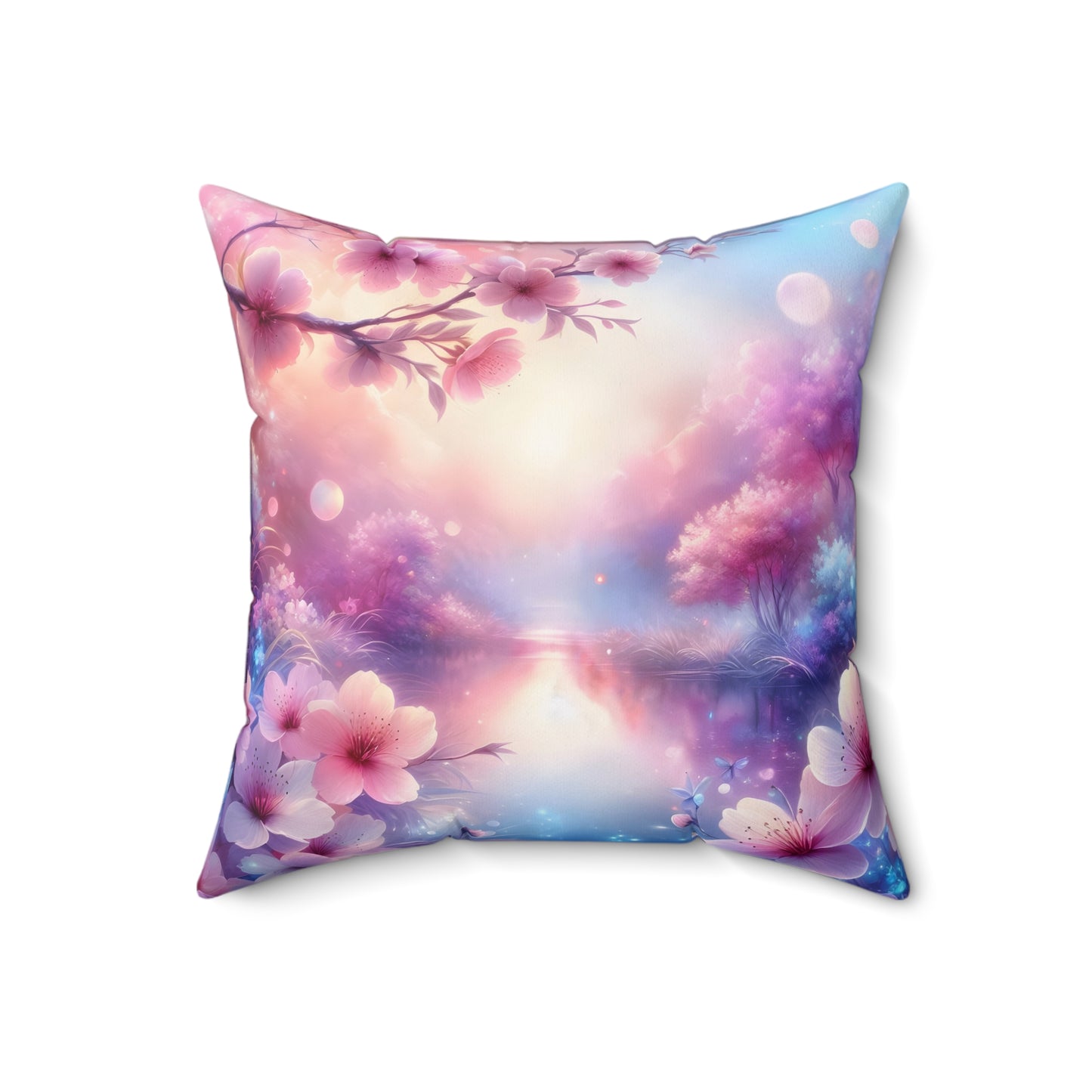 Square Pillow - Dreamy Sakura Blossoms Design