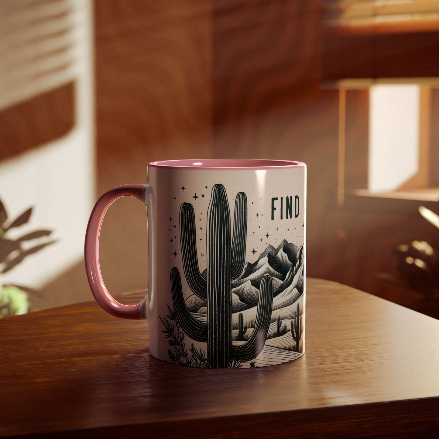 Mug - Desert Scene Cacti Find Your Oasis 11oz