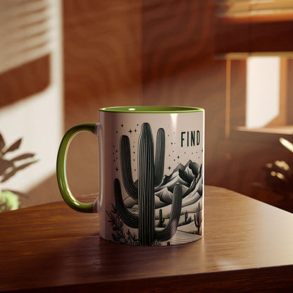 Mug - Desert Scene Cacti Find Your Oasis 11oz