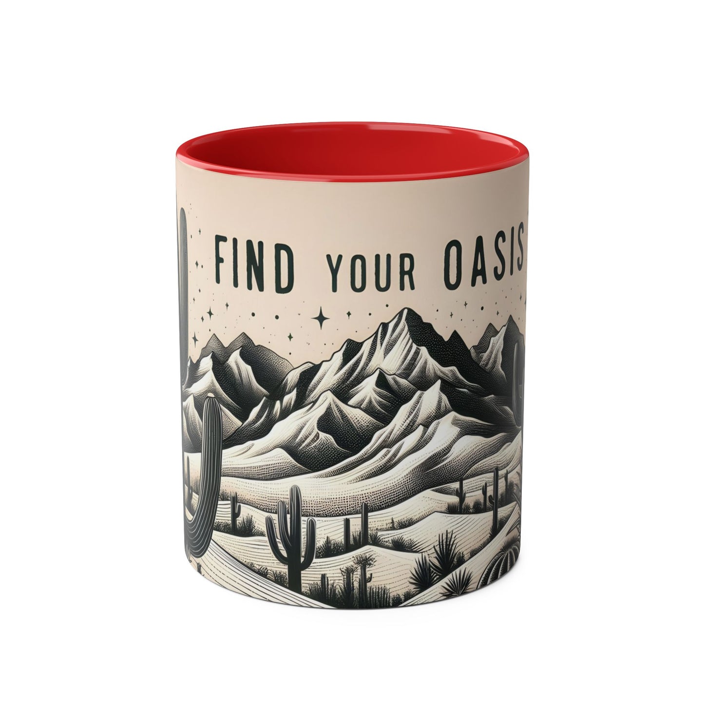 Mug - Desert Scene Cacti Find Your Oasis 11oz